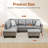 3-Piece Faux Leather Sectional Sofa-2050021648-2050021650