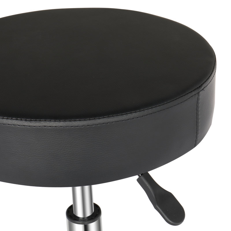 Tabouret de bar pivotant noir, siège en plastique avec pieds courbés et arche, tabouret de comptoir pour îlot de cuisine et bar pour la maison