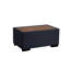 Canapé modulaire en tissu tissé avec méridienne orientée à droite et repose-pieds console