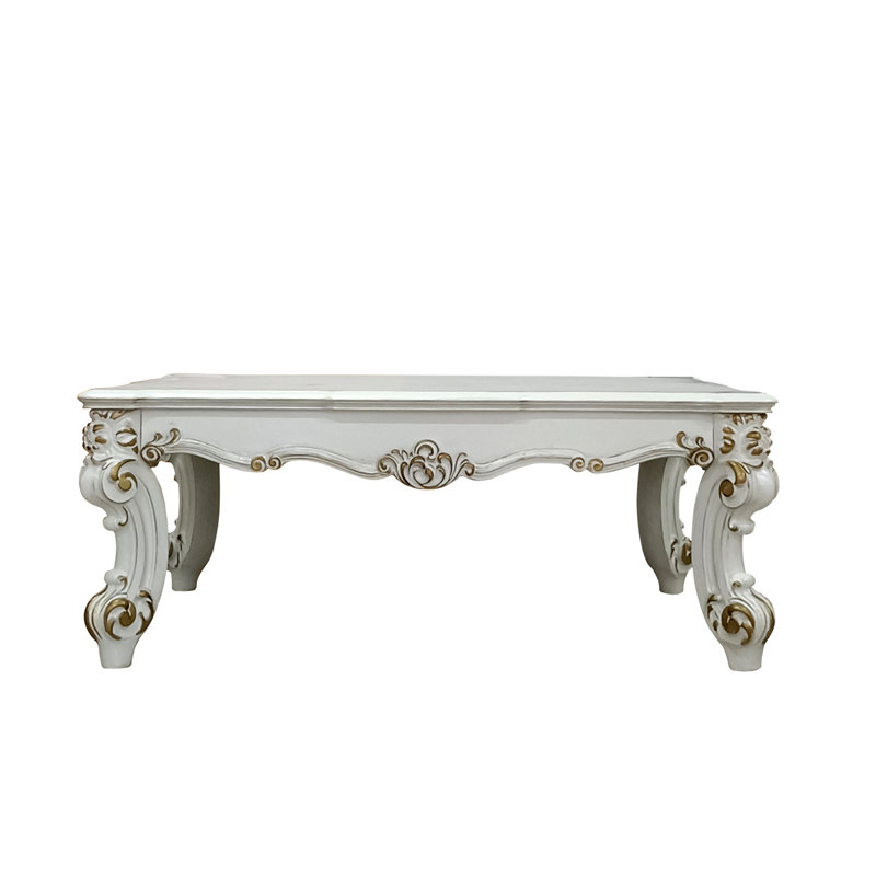 Genivra Solid Wood Nesting Coffee Table, White