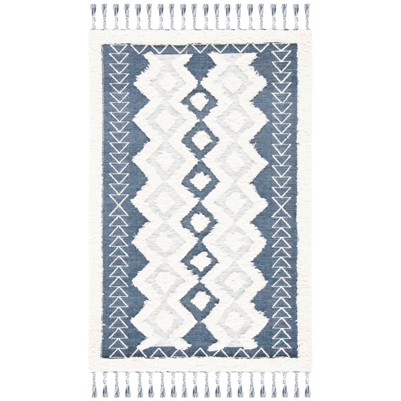 Southsea Natura Hand Woven Wool Southwestern Rug, Rectangle 5' x 8'