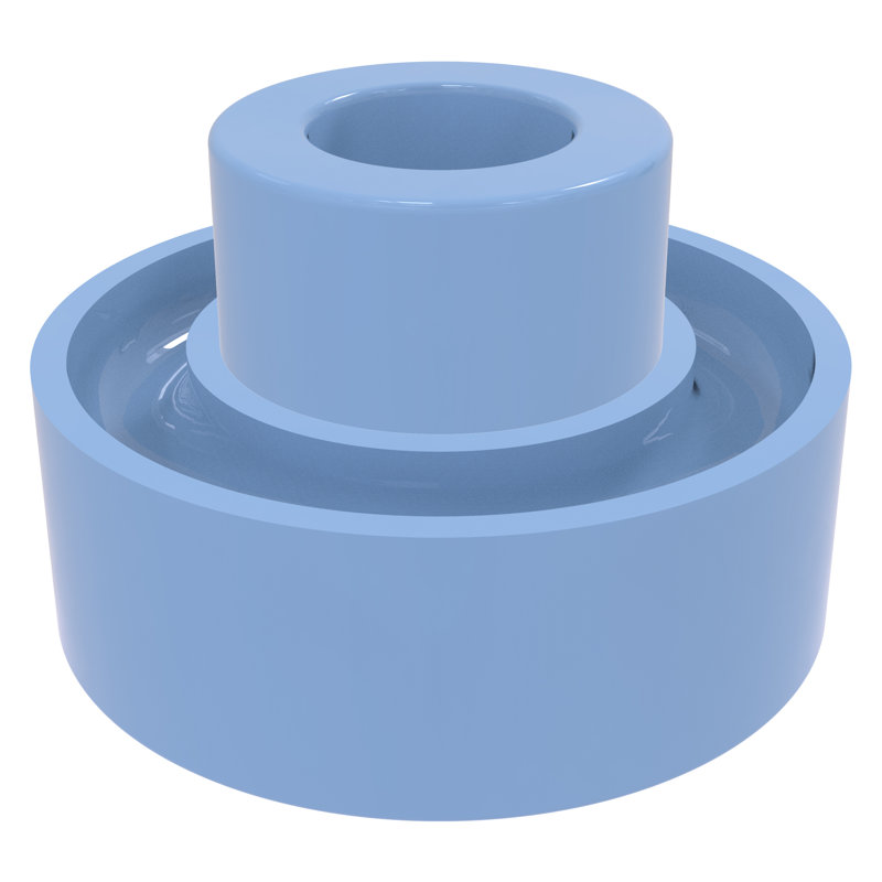 Photophore en laiton 1,75 po, Troll plat bleu