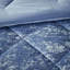 Édredon en velours bleu très grand / très grand pervenche - rembourré 2 taies décoratives et 1 coussin lavable à la machine sans problème pour le rembourrage du lit