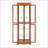 Cabinets | Lighted Glass Curio Display Cabinet with Adjustable Shelves &amp; LED Lights | Walnut Brown MDF+Glass | Traditional | Living Room-561262236