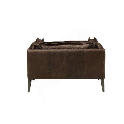 Distress Chocolate Top Grain Leather Chair