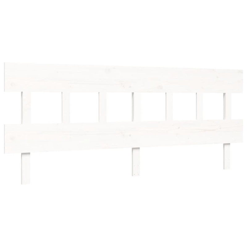 Highlands Solid Wood Bed, 200 x 200cm, White