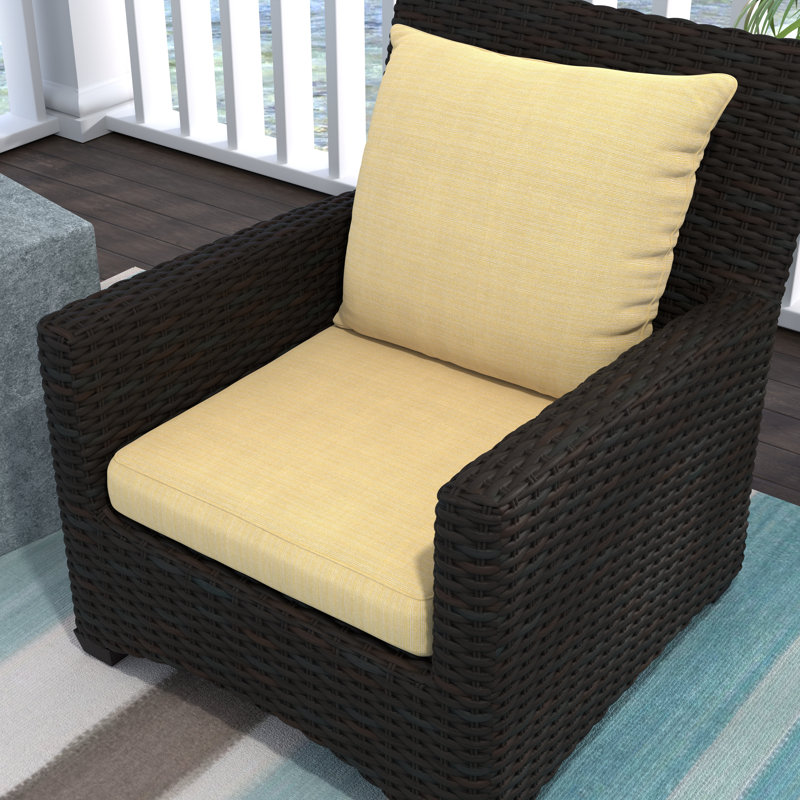 La Playa Outdoor Deep Seat Cushion Set, Lemon