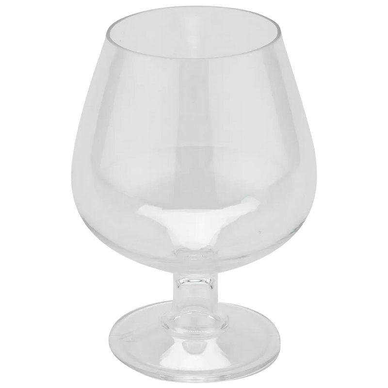 GET BRA-2-PC-CL Break-Resistant Plastic Balloon Brandy Glasses, 16 Ounce, Clear (Set of 12)