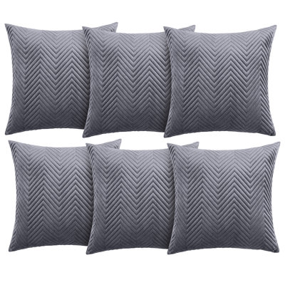 Aspire Homeware Embossed Square Velvet Cushion Cover