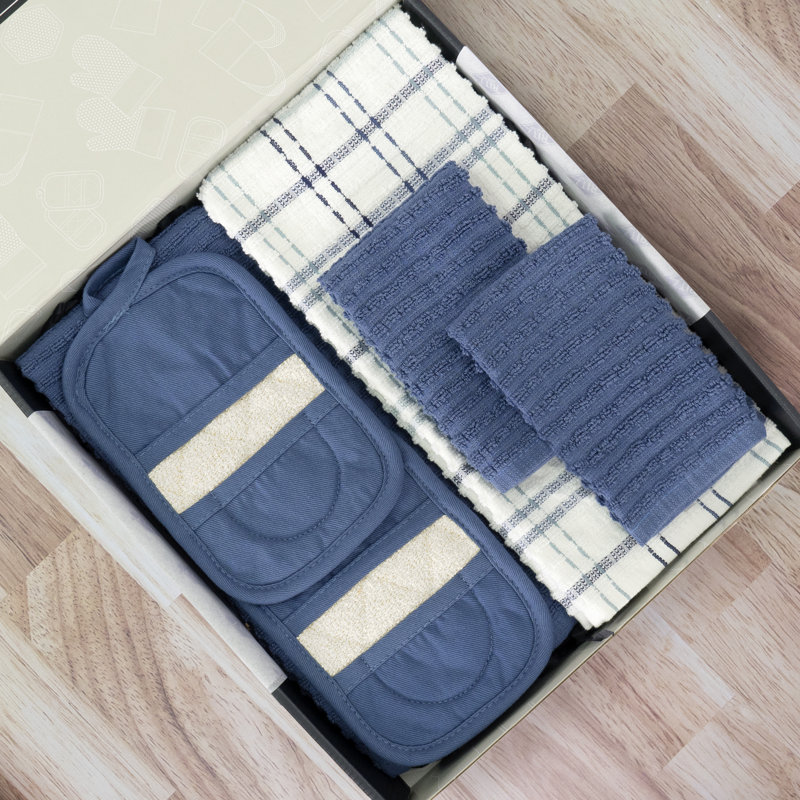 Royale Jewel Collection, Kitchen Linens Gift Set, Federal Blue