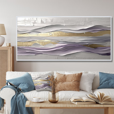 Lavande et pierres, horizon transitionnel III - art mural transitionnel