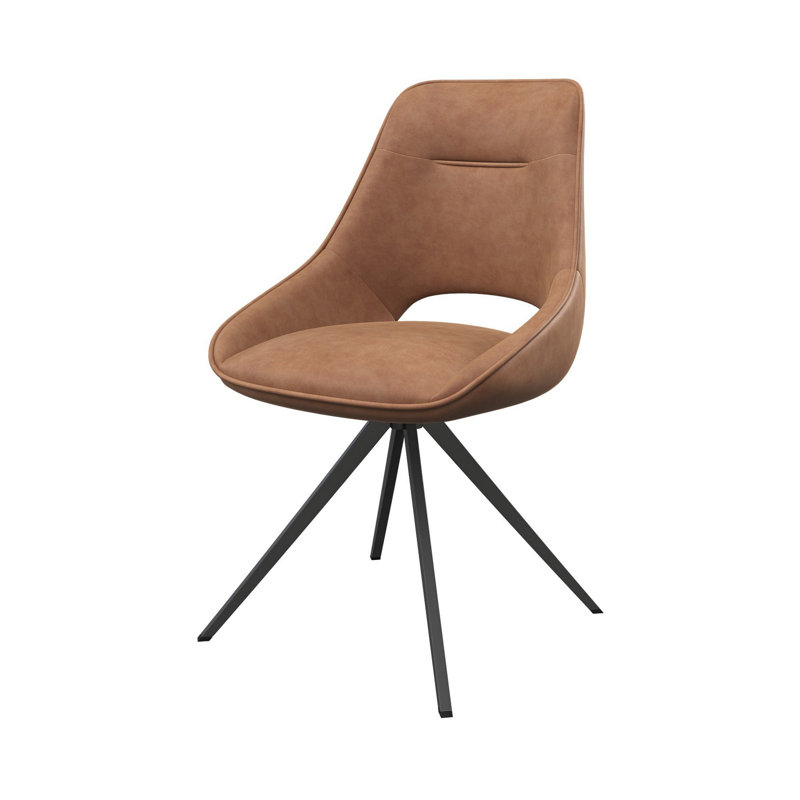 Leather Swivel Dining Chair, Tan
