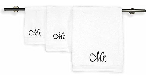 Linum Home Textiles White Colton 2 Piece Embellished Hand Towel Set