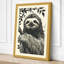 Sloth Among Leaves Boho - Wrapped Canvas-65486763-65486760
