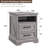 Breshauna 24" Tall Farmhouse Nightstand With Charging Station, Wood End Table With With 2 Drawers, Built-In Outlets-1680905562