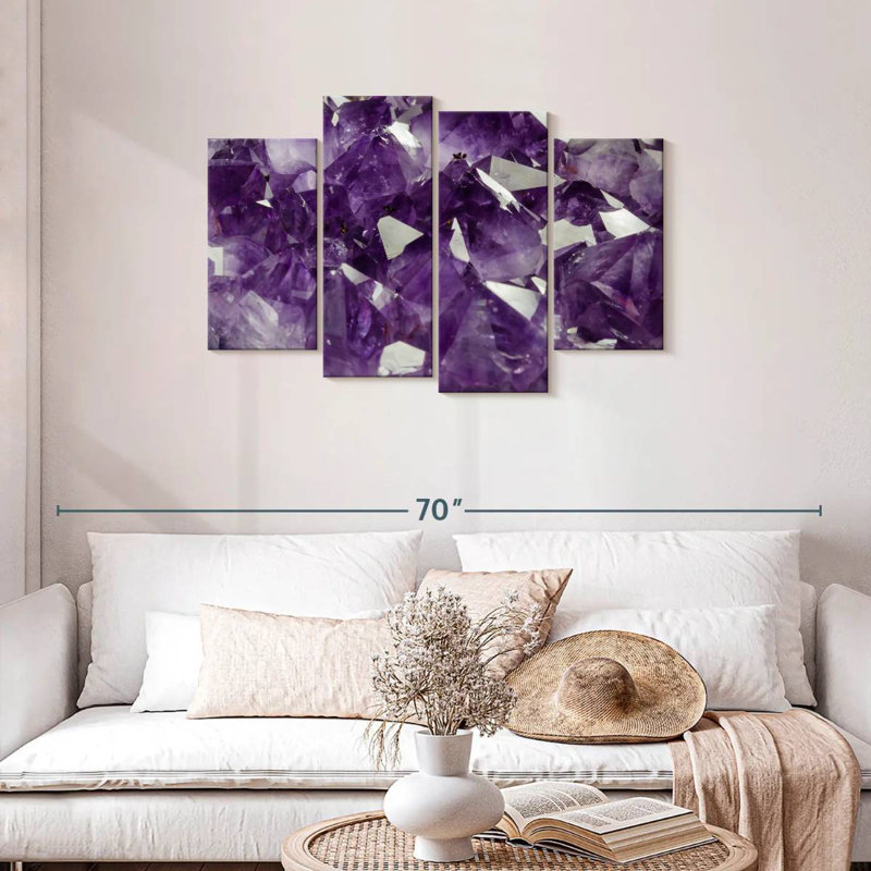 Cristal améthyste mauve Alvord, H 27 po x l 43 po