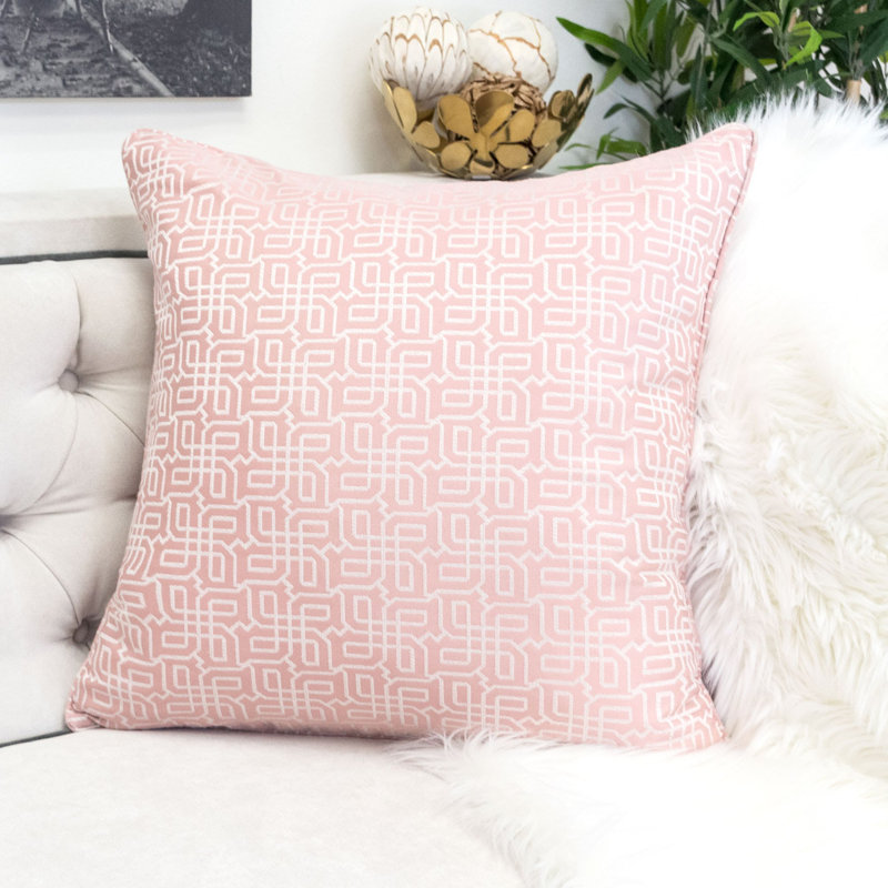 Sealena Outdoor Square Pillow Cover & Insert, Rose Pink