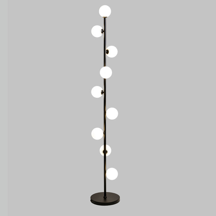 Lampe sur pied Osvalds, Noir mat