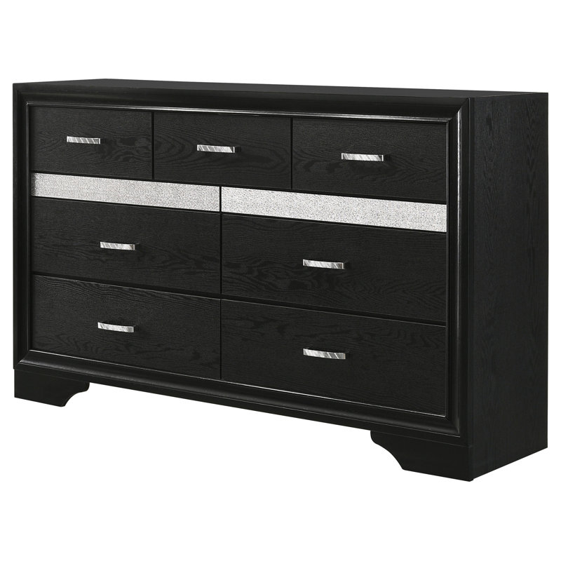 Commode et commode de chambre décorative, Noir