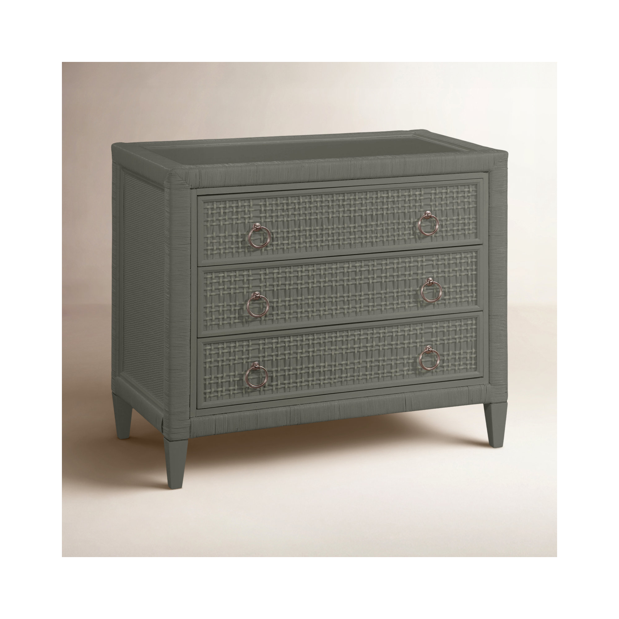 Monterey 3 Drawer 36" W Dresser, Greystone, No, Satin Nickel