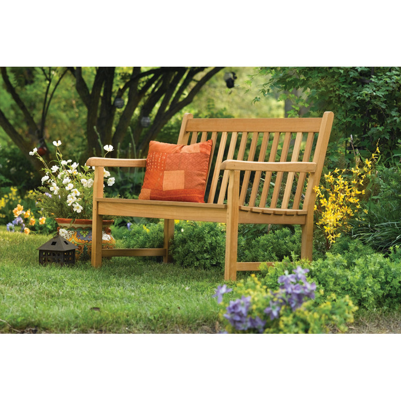 Banc de jardin Classic, H 35 po x l 48,5 po x P 26,5 po, Teck naturel