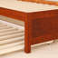 Cadre de lit plateforme 80 po x 42 po avec lit gigogne en bois-1111130891