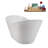 67" Streamline Soaking Freestanding Tub and Tray With Internal Drain-112235317