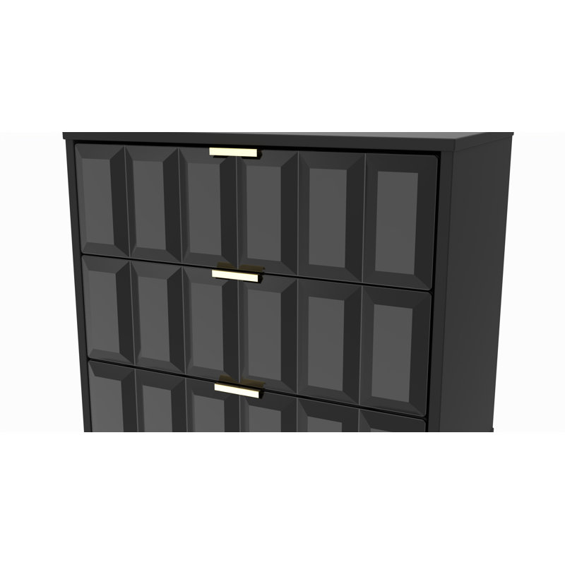 58cm W 3 - Drawer Chest of Drawers, Black