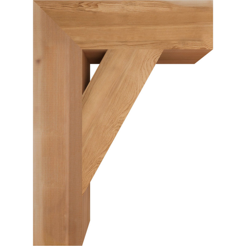Support de bloc traditionnel, Cèdre rouge de l'Ouest (lisse), 30" H x 5.5" W x 22" D