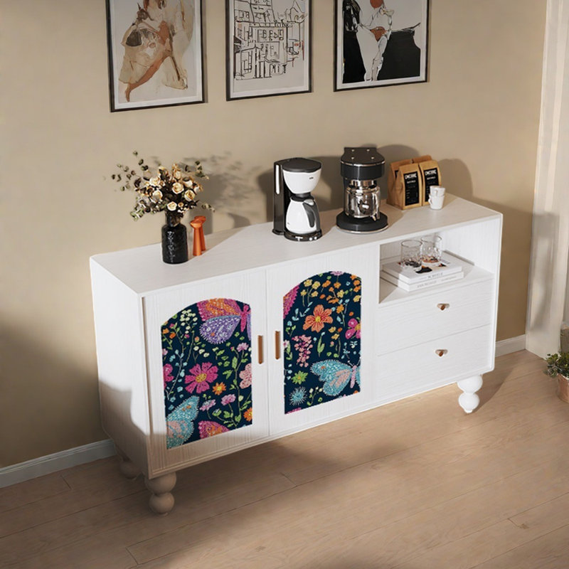 Buffet multifonctionnel 59,1 po, Blanc