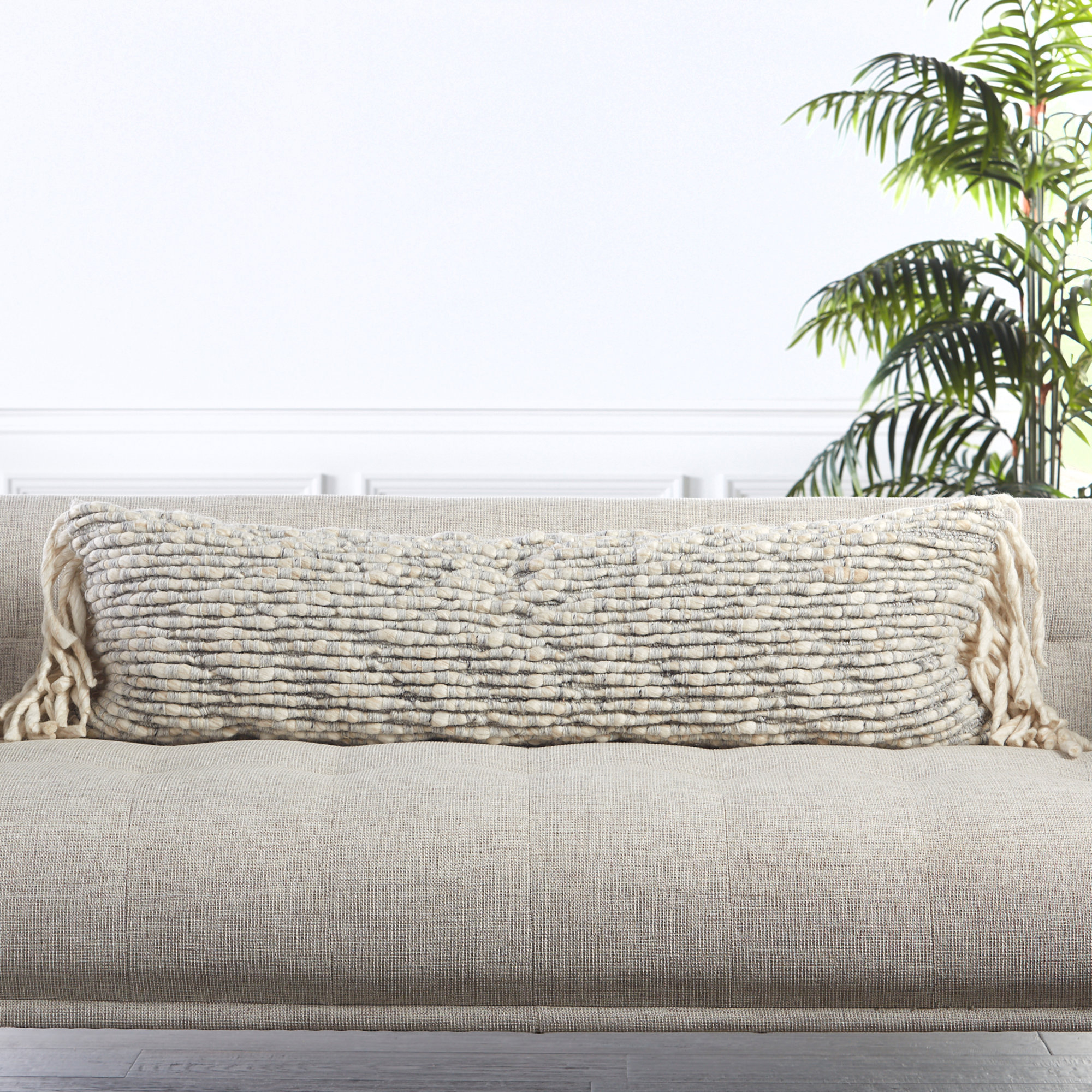 Anatole Handmade Lumbar Pillow Cover & Insert	(13"x48"), Down