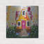 Art mural en métal luxueux «The Yellow Cottage» par Carrie Sharp, 24 po x 24 po-114799777