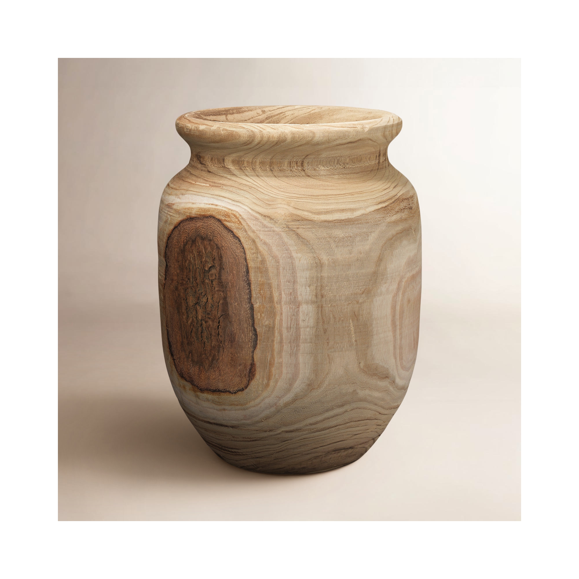 22'' Handmade Wood Table Vase