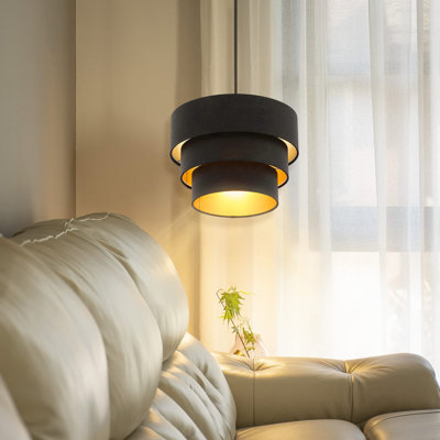 Luminaire suspendu tambour 1 lumière Daivon