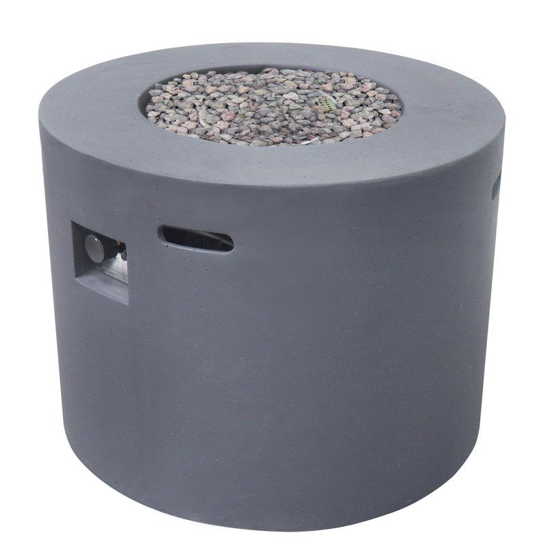 40,000 Fire Pit , 31" Round, Dark Grey, No Assembly Hassle Indeed Table, 31.26 Inches Wide, Tank Space