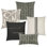 Ebony Coordinated Set of 2 Indoor & Outdoor Throw Pillows