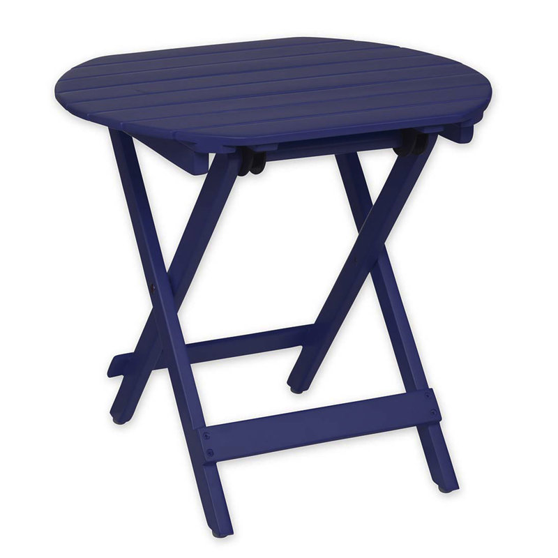 Pedri Folding Wooden Adirondack Style Side Table, Navy