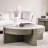 Zakri Round Coffee Table with Concrete Accents