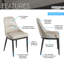 Chaises de salle à manger sans accoudoirs taupe - ensemble de 2-1130058493