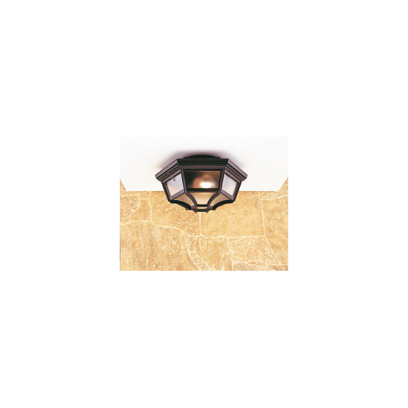 6 Panel Black Outdoor Bulkhead Light