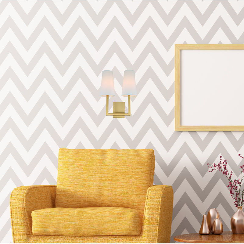 Damian Candle Wall Light, Satin Brass