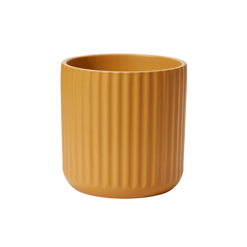 Beam Pot, 9.25" H x 9.25" W x 9.25" D, Orange