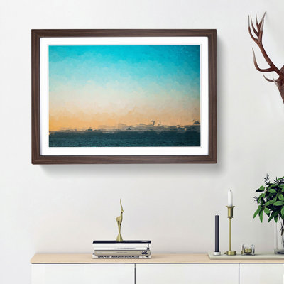 Croatia From a Distance in Abstract - Picture Frame Graphic Art Print