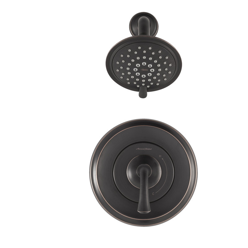 Robinet de douche thermostatique avec inverseur Patience, Bronze héritage