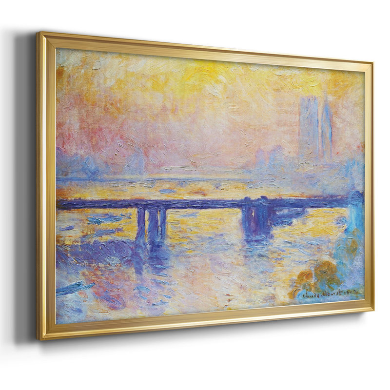 " Charing Cross Bridge, 1903 01 ", Gold, 14" H x 20" W x 1.5" D