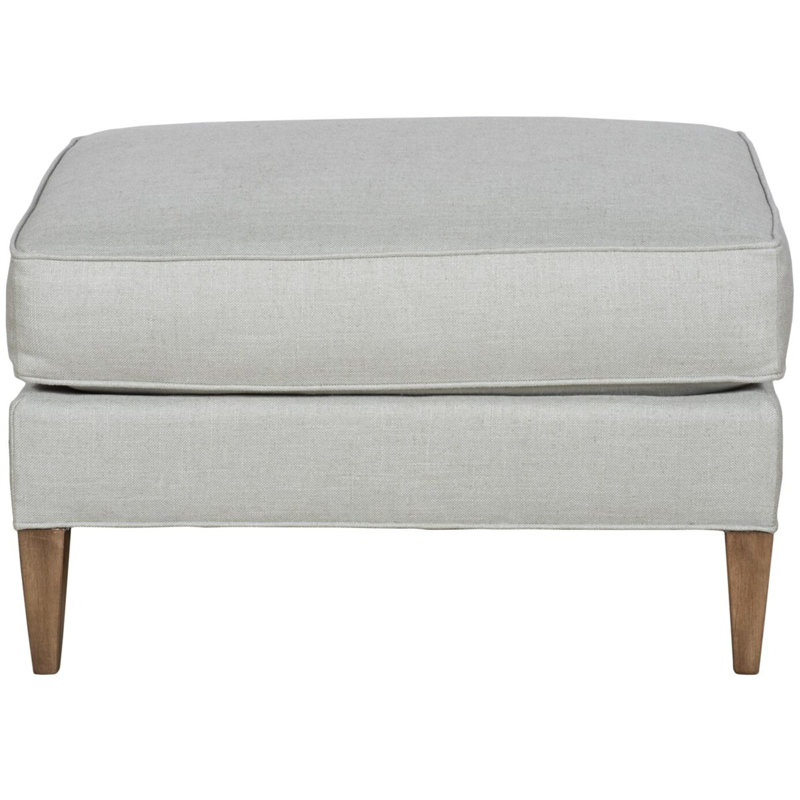 Merrill Ottoman, Impala Linen, Dove Gray