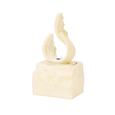 Fontaine sculpturale moderne sur pied, noire