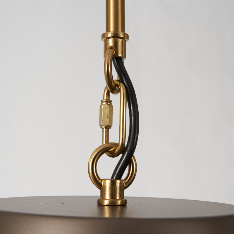 1 - Light Antique Brass Dome Pendant