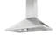 36" Brisas 600 CFM Convertible Wall Mount Range Hood in Silver with Nightlight