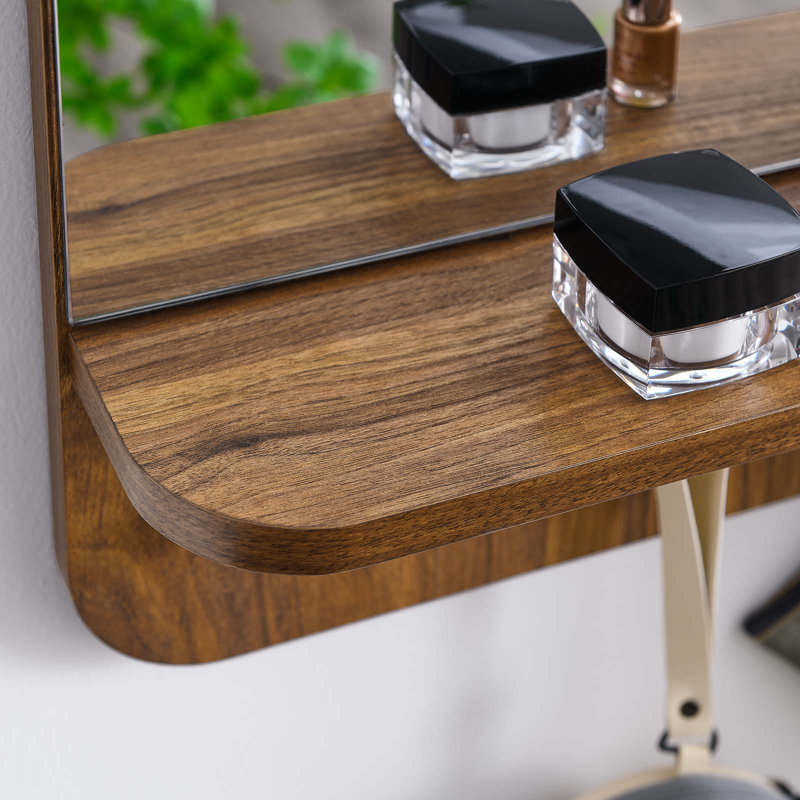 Miroir Lumina par Modway, Noyer